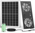 16" solar powered fan with battery & timer,chicken, main product view
