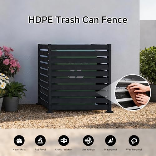 air conditioner fence 3 panels, 42" h x, front angle view