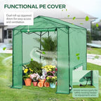 6x6 pop up greenhouse,portable green house kit, green, side view