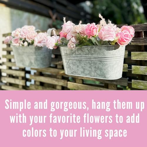 lalagreen rail planter (11.2 in, 6 pack) silver, front angle view