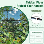 unho 63inch garden trellis arch: for climbing plants, front angle view