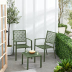 best choice products 3-piece outdoor bistro set, stackable shown in use