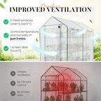king bird premium greenhouse for outdoors, 84x56x77 upgraded showing dimensions