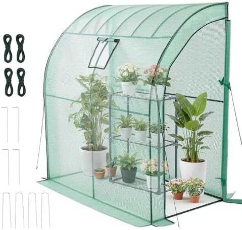 vevor walk-in greenhouse, 78" x 39.4" x 78.7", view 9