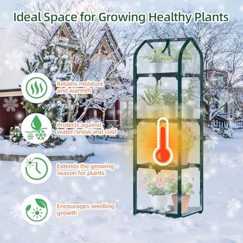 ohuhu mini greenhouse for indoor outdoor, small plastic, package contents