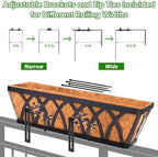 lchuang deck railing planter window box - 3 on a desk or shelf