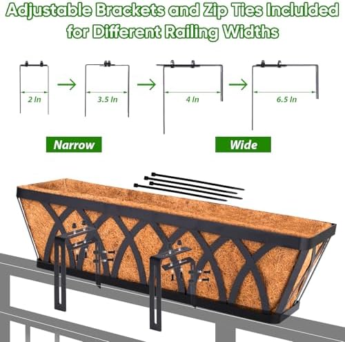 lchuang deck railing planter window box - 3 on a desk or shelf