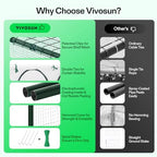 vivosun portable mini greenhouse 47x23x23-inch tunnels, pe cover, package contents