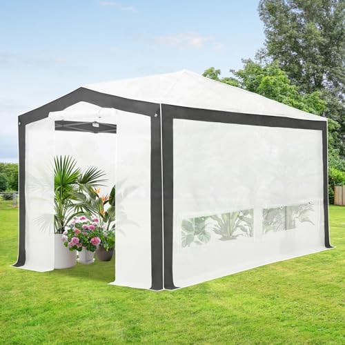 eagle peak 12x8 walk in pop up greenhouse showing dimensions
