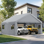 acepic upgraded 20x20 heavy duty carport, drive through shown in use