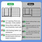 adavin 32 in(h) garden fences and borders,1 gate+3, side view