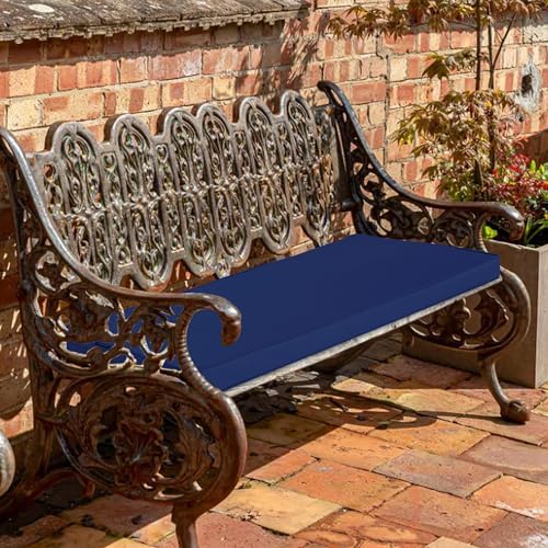 outdoor bench cushion waterproof 42 x 18 x, front angle view
