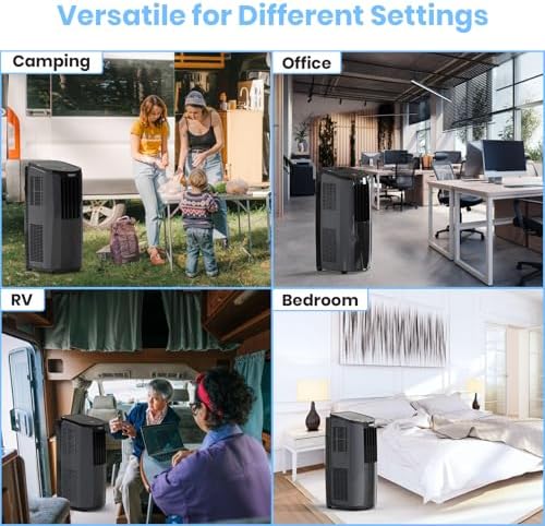 tosot 10,200btu (6,200 btu sacc) portable air conditioner, front angle view