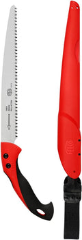 FELCO 611 Pruning Saw – Straight Pull-Stroke Saw for Tree Trimming & Forestry | Tree Branch Cutter | Handsaw with Tapered Hardened Steel 13" Blade, Non-Slip Handle, Carrying Sheath, Swiss Precision