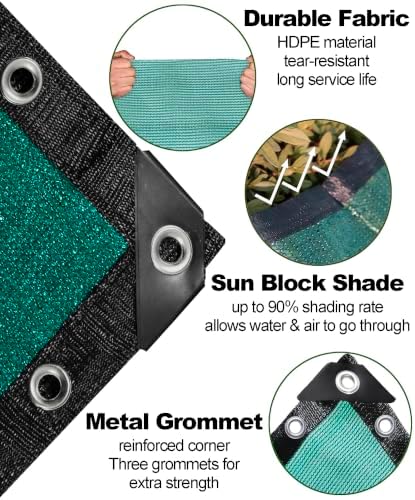 90% green shade cloth 10ft x 24ft heavy shown in use