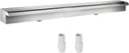 VEVOR Pool Fountain Stainless Steel Pool Waterfall Spillway with Pipe Connector Rectangular Garden Outdoor (59.1")