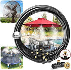 landgarden outdoor misting cooling system, 100ft mister line+26 shown in use