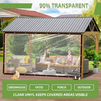 clear tarp with grommets 10x10 ft,10 mil waterproof shown in use