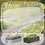 woanger 3 pcs garden bed netting 8 x shown in use