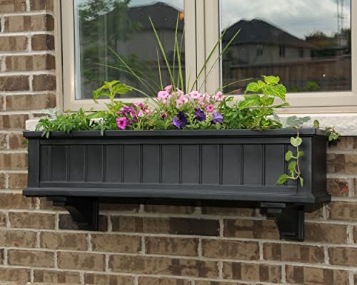 mayne cape cod 4ft window box - black, view 9