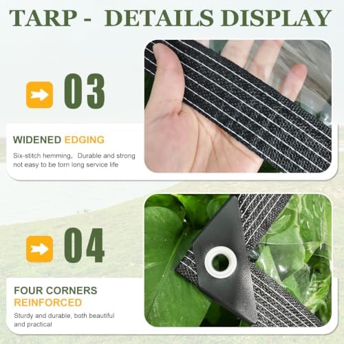 clear tarp with grommets 8x12ft clear tarps heavy showing dimensions