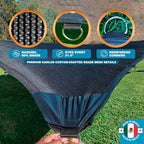 shade cloth 90% 12x10 ft, durable hdpe mesh shown in use