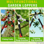 yesker 27-35" extendable loppers for tree trimming heavy, front angle view