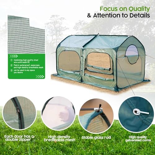 pop up greenhouse tent cover tunnel plant house,large showing dimensions