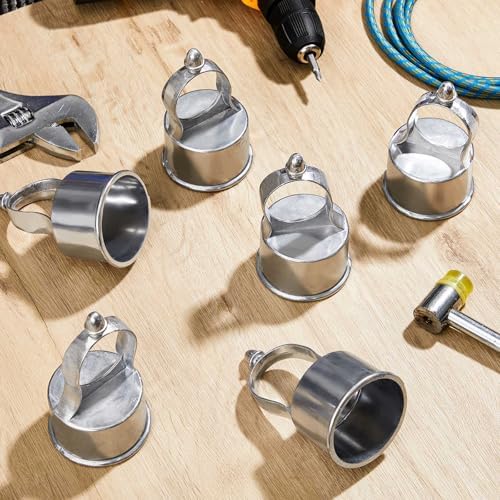 therwen 16 pack chain link fence loop cap on a desk or shelf