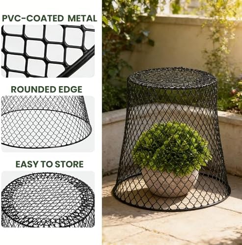 soujoy 10 pcs 8"x8" chicken wire plant protect, close-up detail