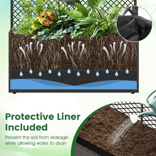 happygrill 2 raised garden bed with trellis &, package contents