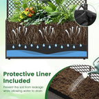 happygrill 2 raised garden bed with trellis &, package contents