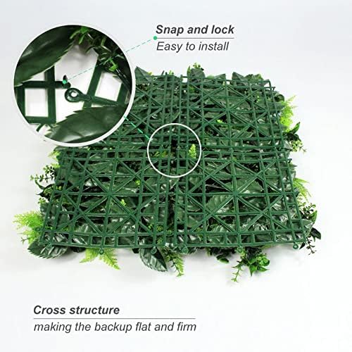 uland 12pcs 20 x 20 inches artificial boxwood, close-up detail