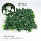 uland 12pcs 20 x 20 inches artificial boxwood, close-up detail