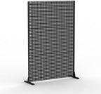 domi metal privacy screen, freestanding outdoor indoor divider, front angle view