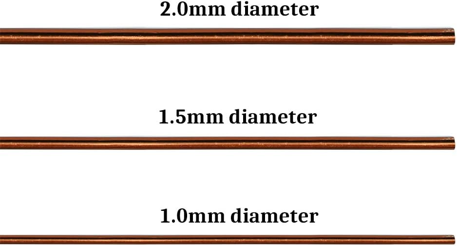 Quality Bronze Long Lasting Bonsai Training Wire Set of 3 Sizes - 1.0mm, 1.5mm, 2.0mm, Corrosion and Rust Resistant (32 Feet Each Size)
