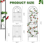70.8" h x 19.7" w metal garden trellis, close-up detail