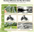 clear tarps 8x10ft heavy duty waterproof with grommets, side view
