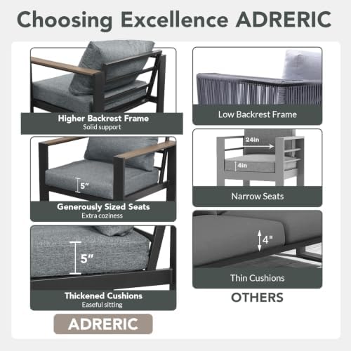 aluminum outdoor patio furniture set 7 pieces light on a desk or shelf