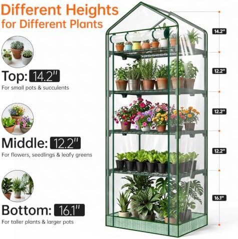 bstrip greenhouses for outdoors with base mat, pvc, side view