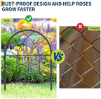 garvee decorative garden fence panels 4-pack, 20"x26" black, close-up detail