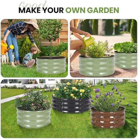 g good gain round raised garden bed outdoor, package contents