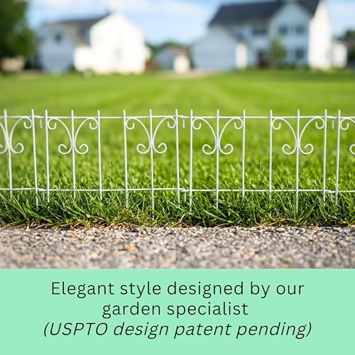shoplala decorative garden fence outdoor (10 panels) 12.5in(l) on a desk or shelf