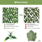 natrahedge artificial privacy grass wall decor, white gardenia, view 9