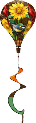Briarwood Lane Fall Hot Air Balloon Wind Twister 54x12 Fall Birds and Sunflowers for Fall Balloon