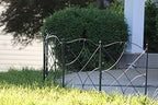 ashmanonline galvanized garden fence 24in x 10ft, black showing dimensions