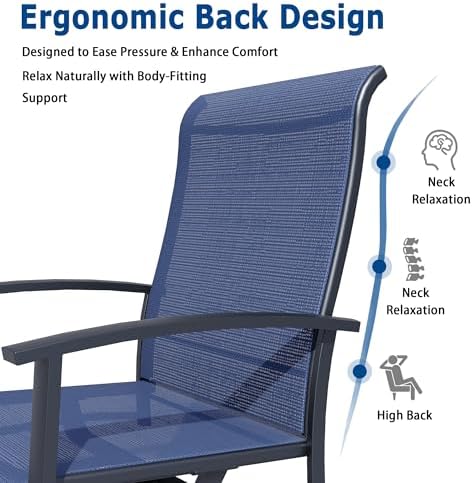 patio swivel chairs set of 2, outdoor swivel showing dimensions