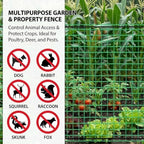 7x100ft deer fence garden netting 50gsm square mesh showing dimensions