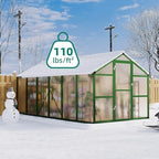 garvee 8x12 ft greenhouse - large aluminum greenhouses, package contents