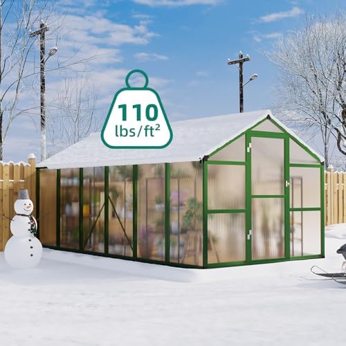 8x12 ft greenhouse - large aluminum greenhouses for, side view